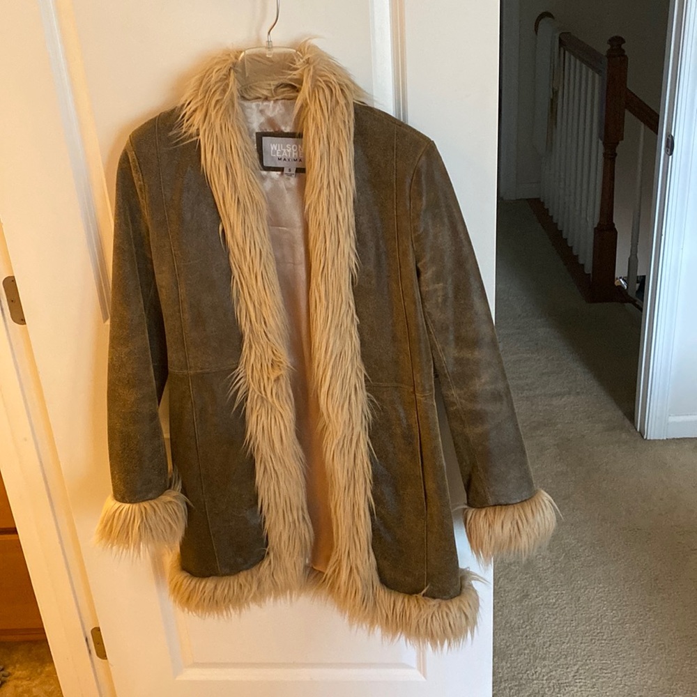 Wilson’s leather jacket with faux fur